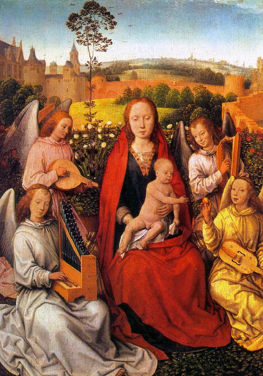Hans Memling Mary in the Rose Bower Norge oil painting art